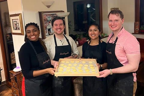 Vegan cooking class in a magical setting