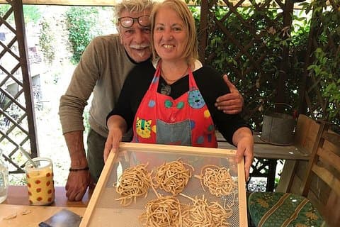 Florence Cooking Class with Wine Pairing in Mirella's Garden Home