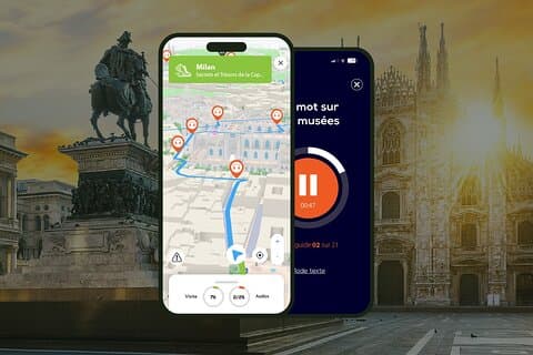 GPS Audioguide app: From Duomo to Sforza Castle (Offline).