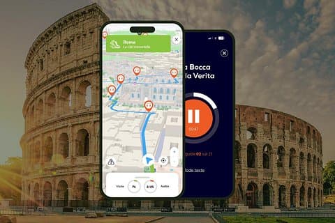 GPS Audioguide application: From ancient Rome to the Trastevere district (Offline).