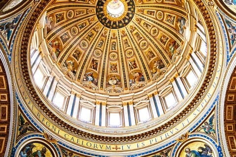 Golden Vatican dome showcasing supreme artistic excellence