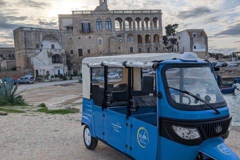 Electric tuk tuk excursion in Polignano a mare