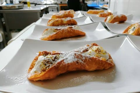 Sicilian Cannoli and pasta In the kitchen with chef Loredana