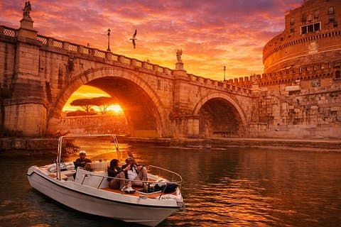 Private Tiber Boat Cruise with Aperitif in the Heart of Rome