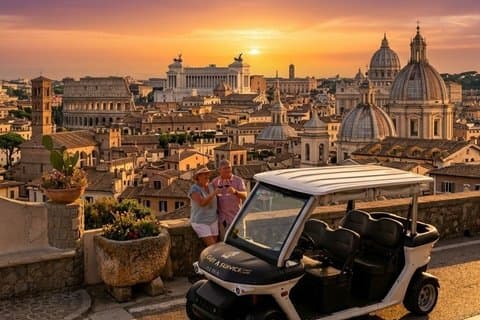 Private Golf Cart Tour with Panoramic Aperitif & Hidden Gems