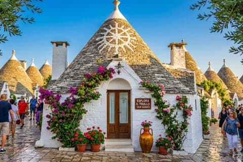 Toast : Alberobello, Locorot., Ostuni, guided tour, 2 Testings