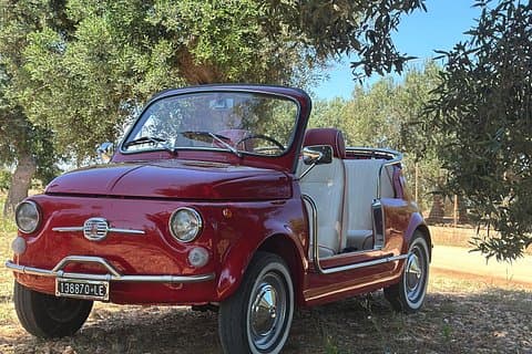 Tour of the Polignano Coast on board the Fiat 500 Spiaggina
