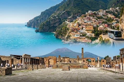 Daytrip from Rome to Pompeii and Amalfi Coast
