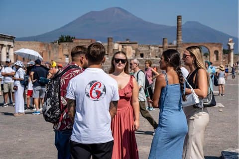 From Naples Pompeii Tour with Guide Ticket and Transfer Included