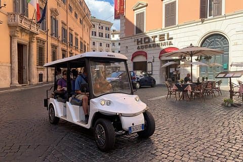 Rome Golf Cart Experience Trevi Fountain, Pantheon & Secret Spots