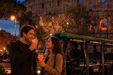 Rome Sunset Golf Cart Tour with Local Expert & Spritz
