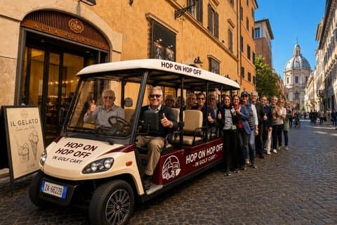 Rome Eco Golf Cart Hop on Hop off Experience