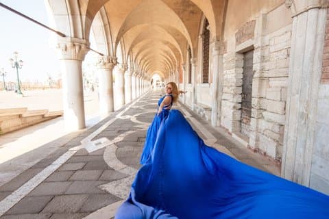 Venice Flying Dress Photoshoot