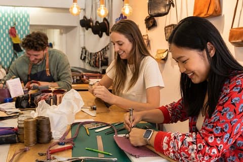 Create Your Own Leather Souvenir with Local Artisan in Rome