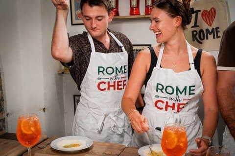 Rome Tipsy Cooking Class: Make Pasta and Mix 3 Spritz Cocktails