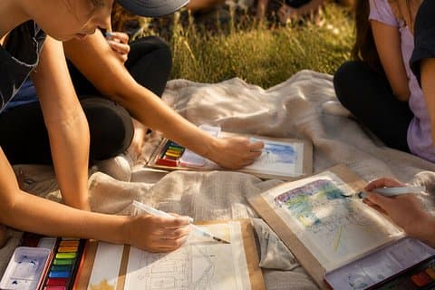 Watercolor Painting Class in Rome with Local Artist