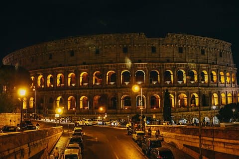 Rome by Night in Golf Cart