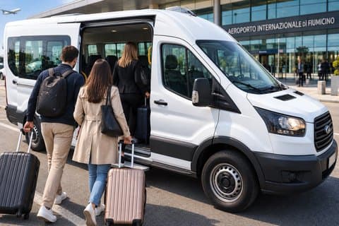 Shuttle to and from Rome City Hotels to Fiumicino Airport