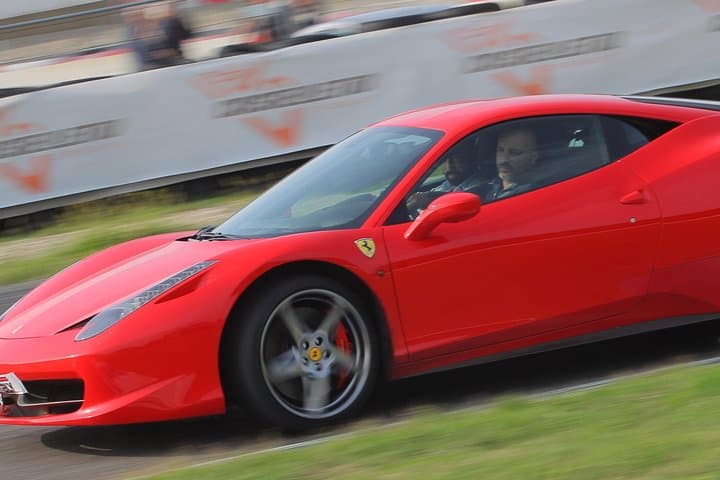 Ferrari 458 on a race track in italy