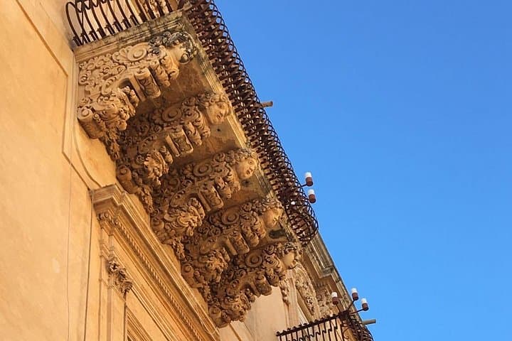 Particular of a balcony in Noto.