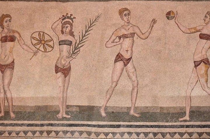 Mosaico 10 Palestrite, Villa Romana del Casale