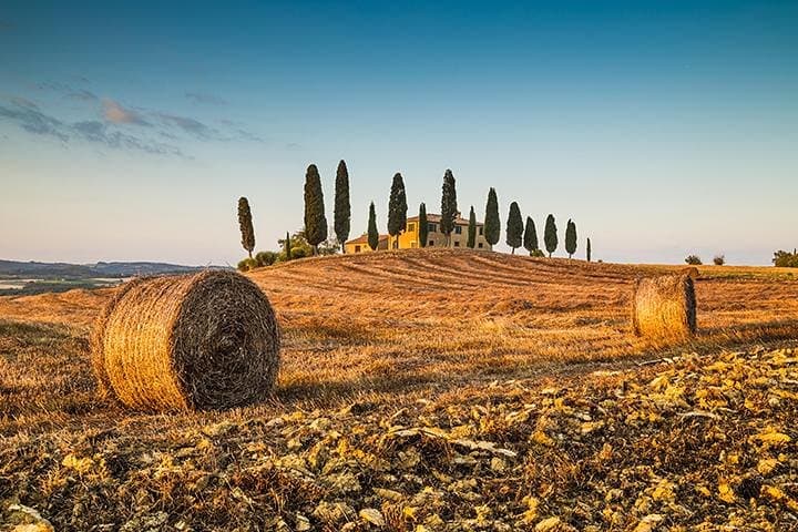 scenic drive in Tuscany