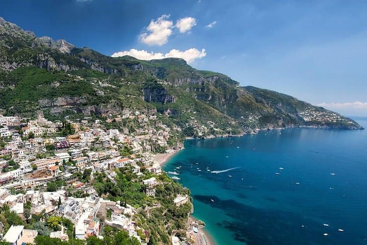 Postcard of Positano from the coastal road
