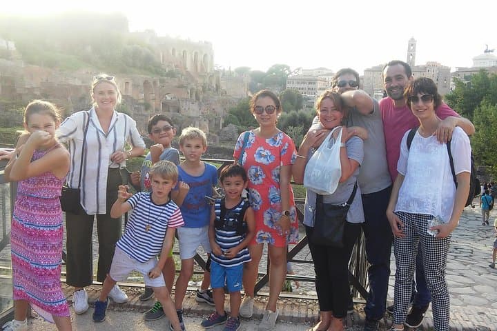 Happy group inside the Roman Forum