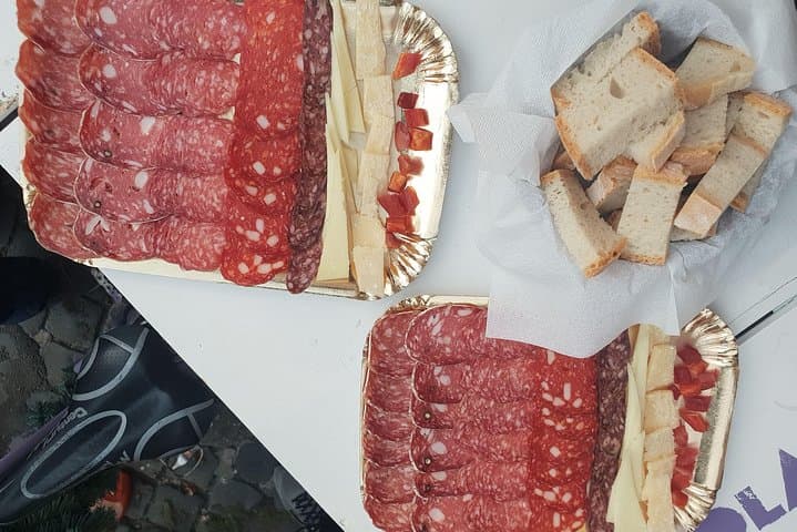 cured meat and cheese