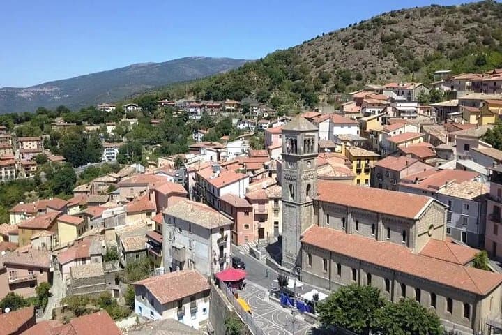 Town of Aritzo, aerial view