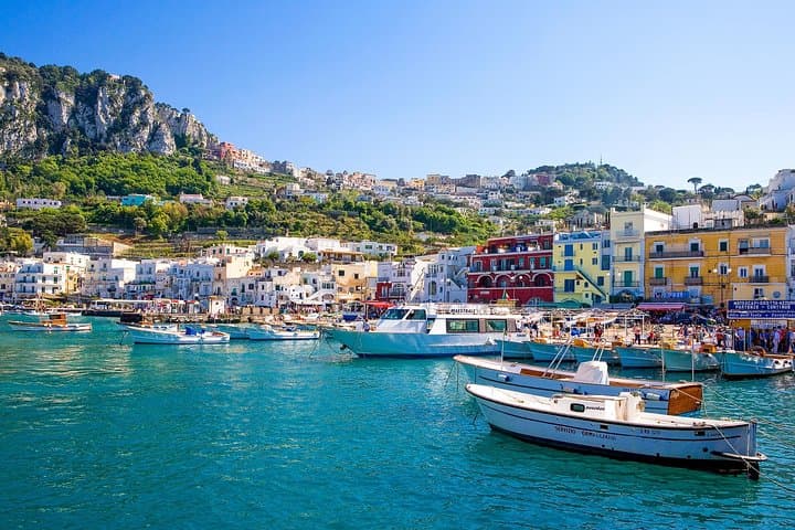 Transfer arrives and departs from Capri's Marina Grande port