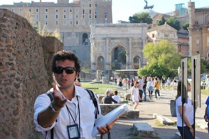 Me giving a tour at the Forum