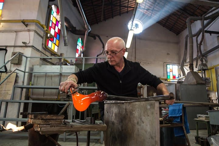 art glass production