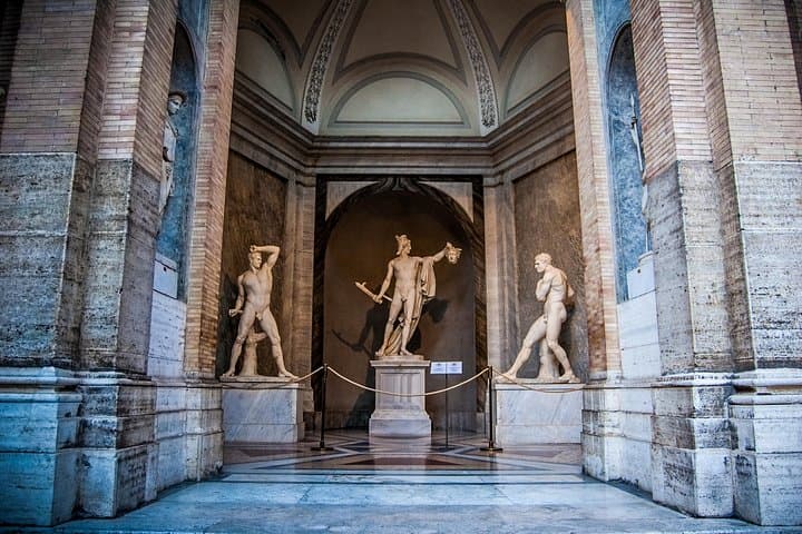 Canova's Perseus with Medusa, part of the Vatican Museums massive collection of art