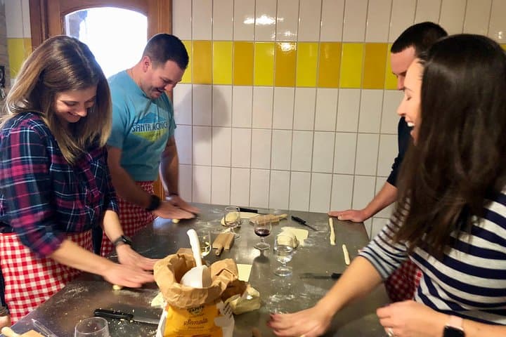 making pasta and having good time together