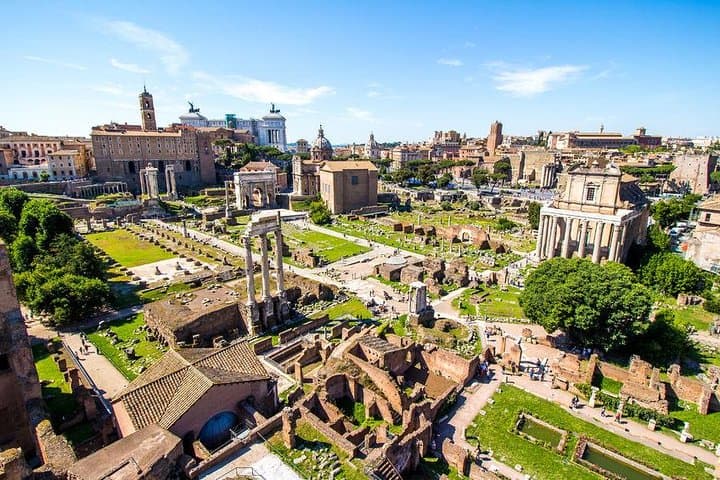 panoramic view of roman forum
