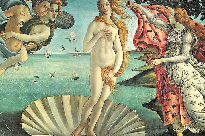 Venus by Botticelli in the Uffizi Gallery
