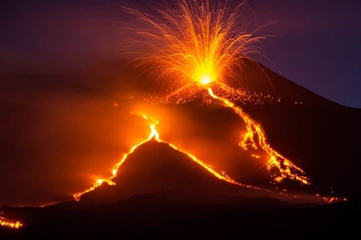 Etna Eruption and lava flow