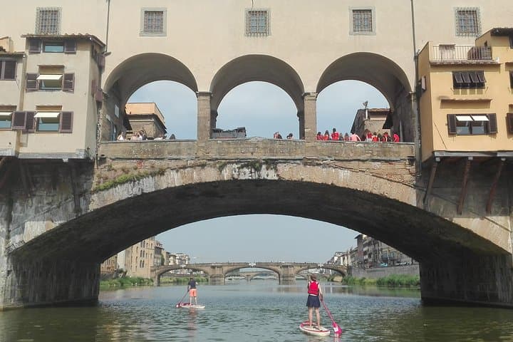 SUP at Ponte Vecchio with a Floating Drink - Florence Paddleboarding