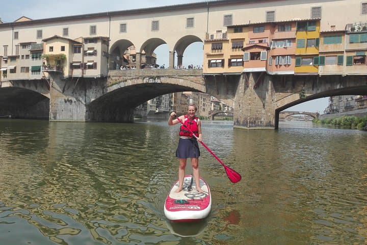 SUP at Ponte Vecchio with a Floating Drink - Florence Paddleboarding