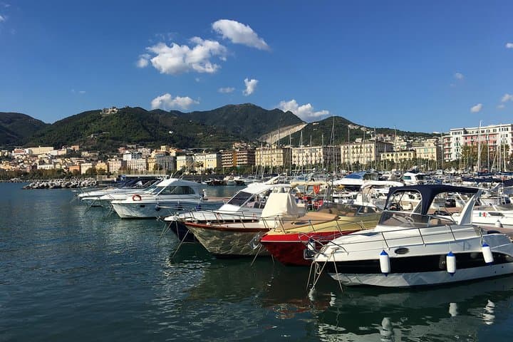 Set off from Salerno to cruise along the Amalfi Coast