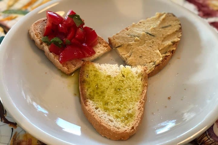 hot bruschette with our organic extra virgin olive oil