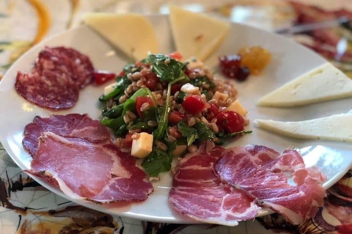 selection of local salami and cheeses