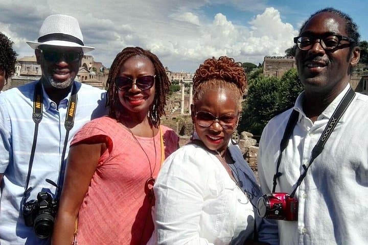Our nice customers at the Roman's Forum