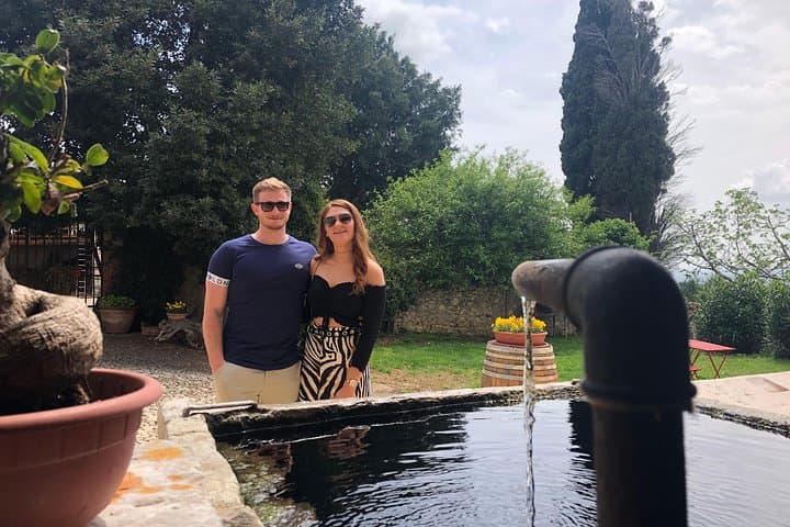 A natural spring at the winery