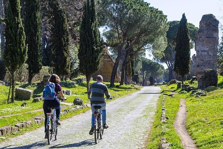 Ride an e-bike along the Appian Way from Rome to Castel Gandolfo.