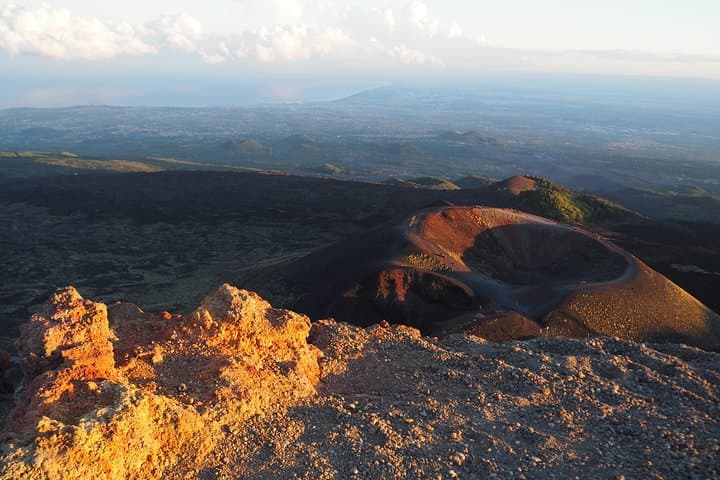 Etna at sunset in 4x4 or Minivan