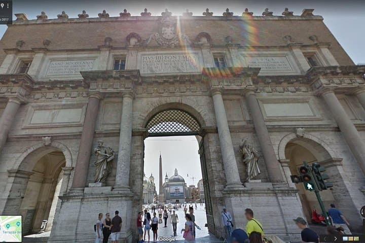 The meeting point at Porta del Popolo