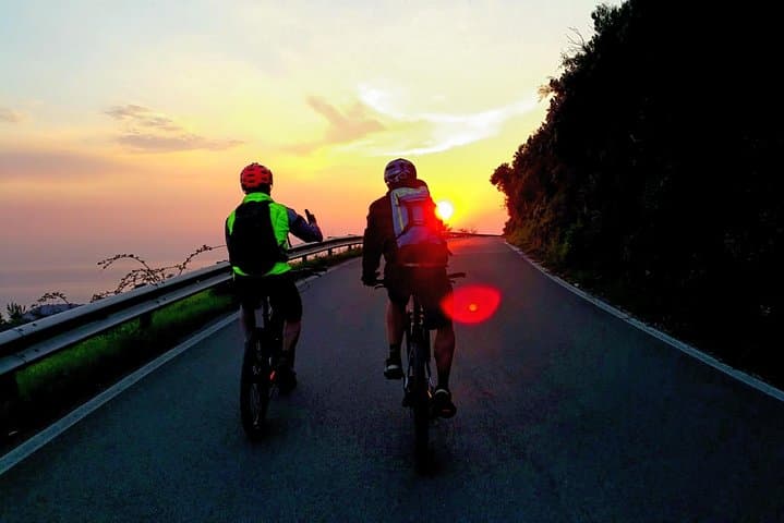E-bike in Portofino promontory around the traditional fishing villages