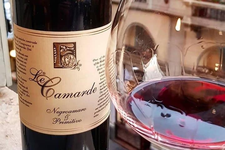 Le Camarde Negroamaro& Primitivo old label